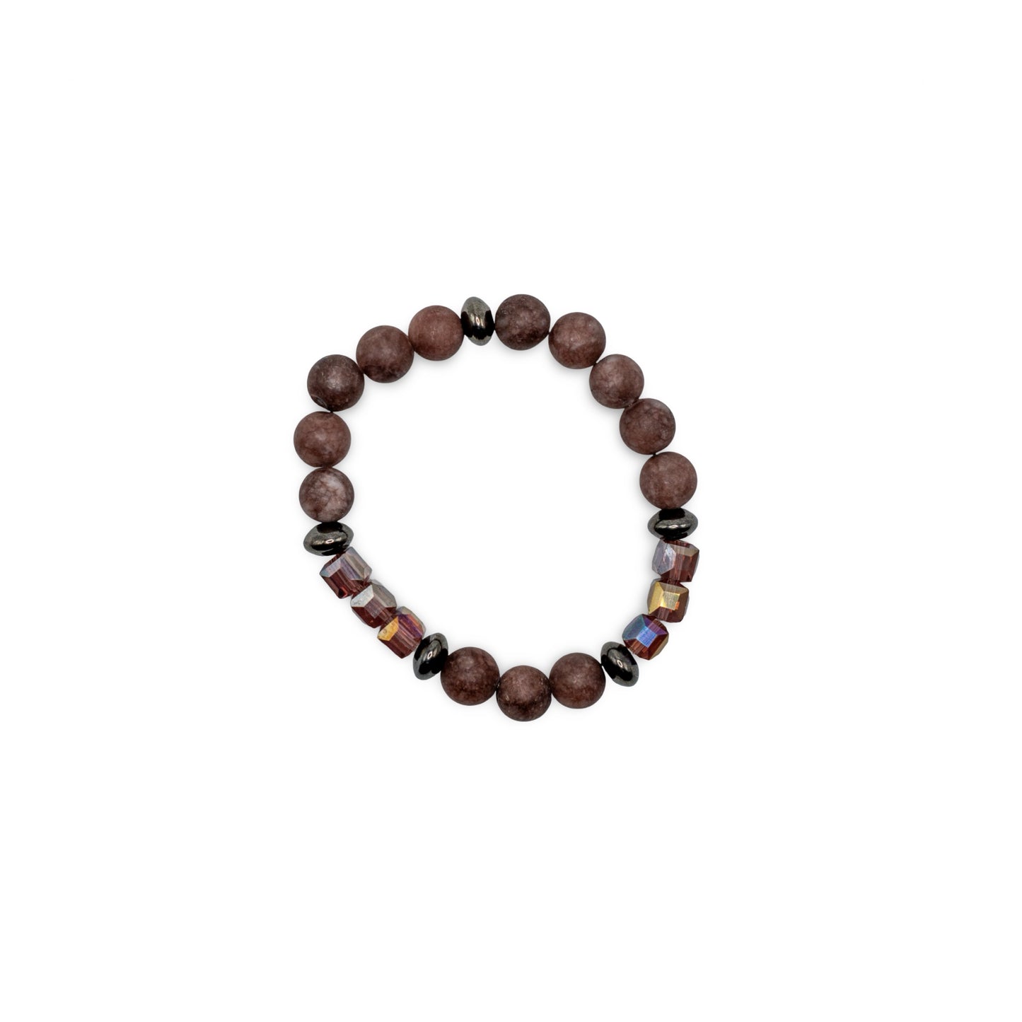Beaded bracelet with multicolored stones