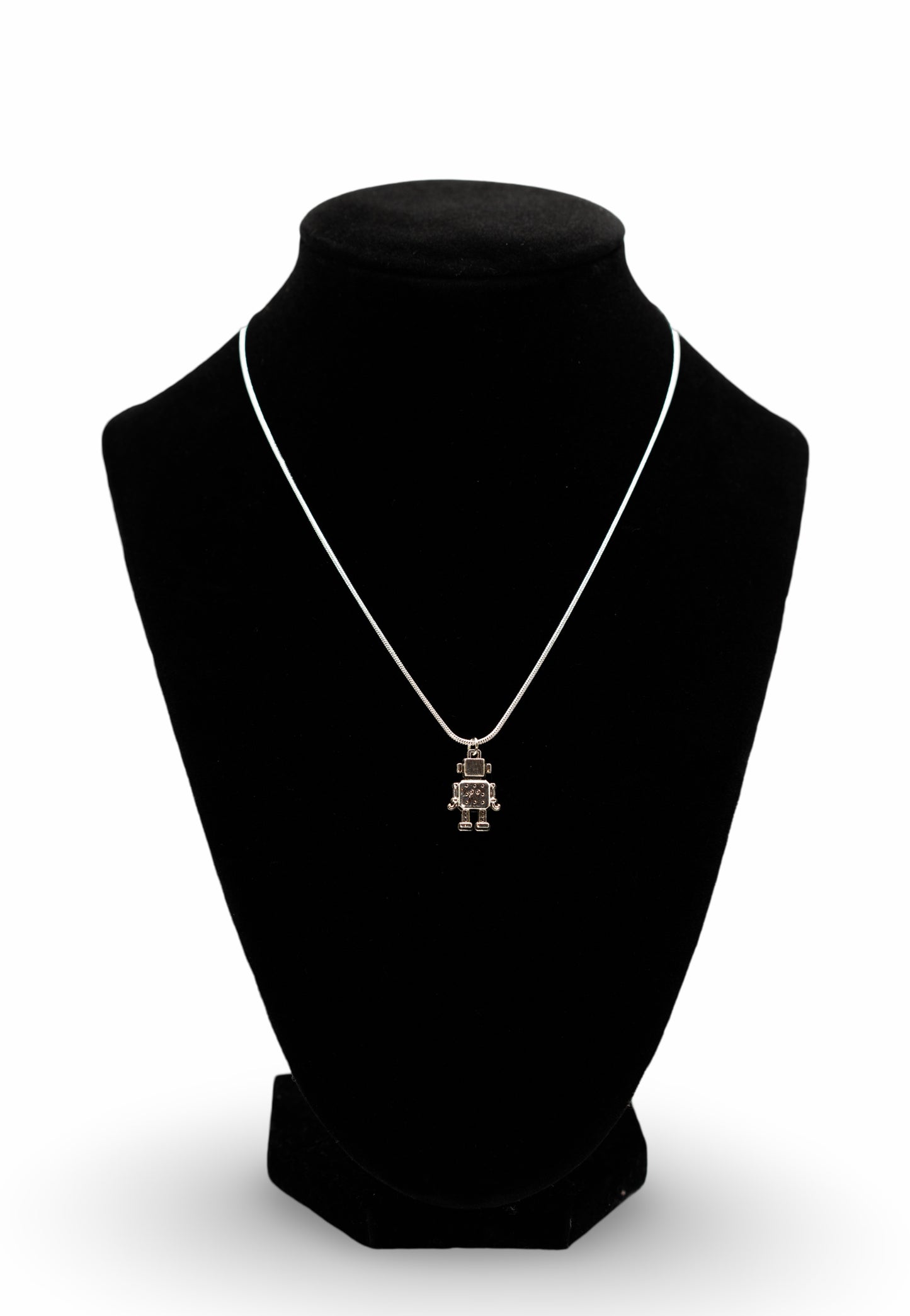 Necklace Silver Robot