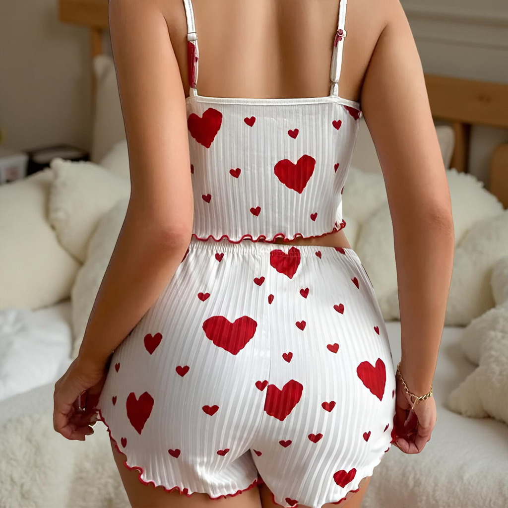 Women's Pajamas Set Sleepwear 2 PCS Short Tank Top And Shorts