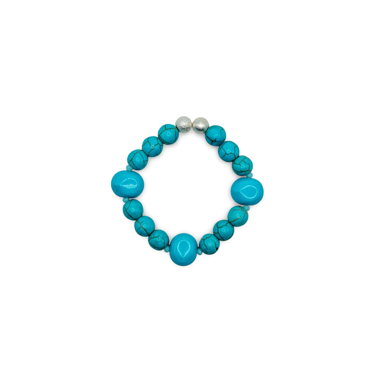 Turquoise stone beaded bracelet