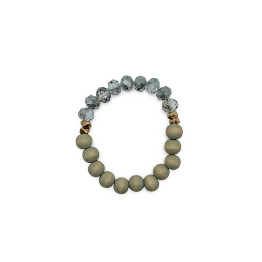 Bracelet with gray beads