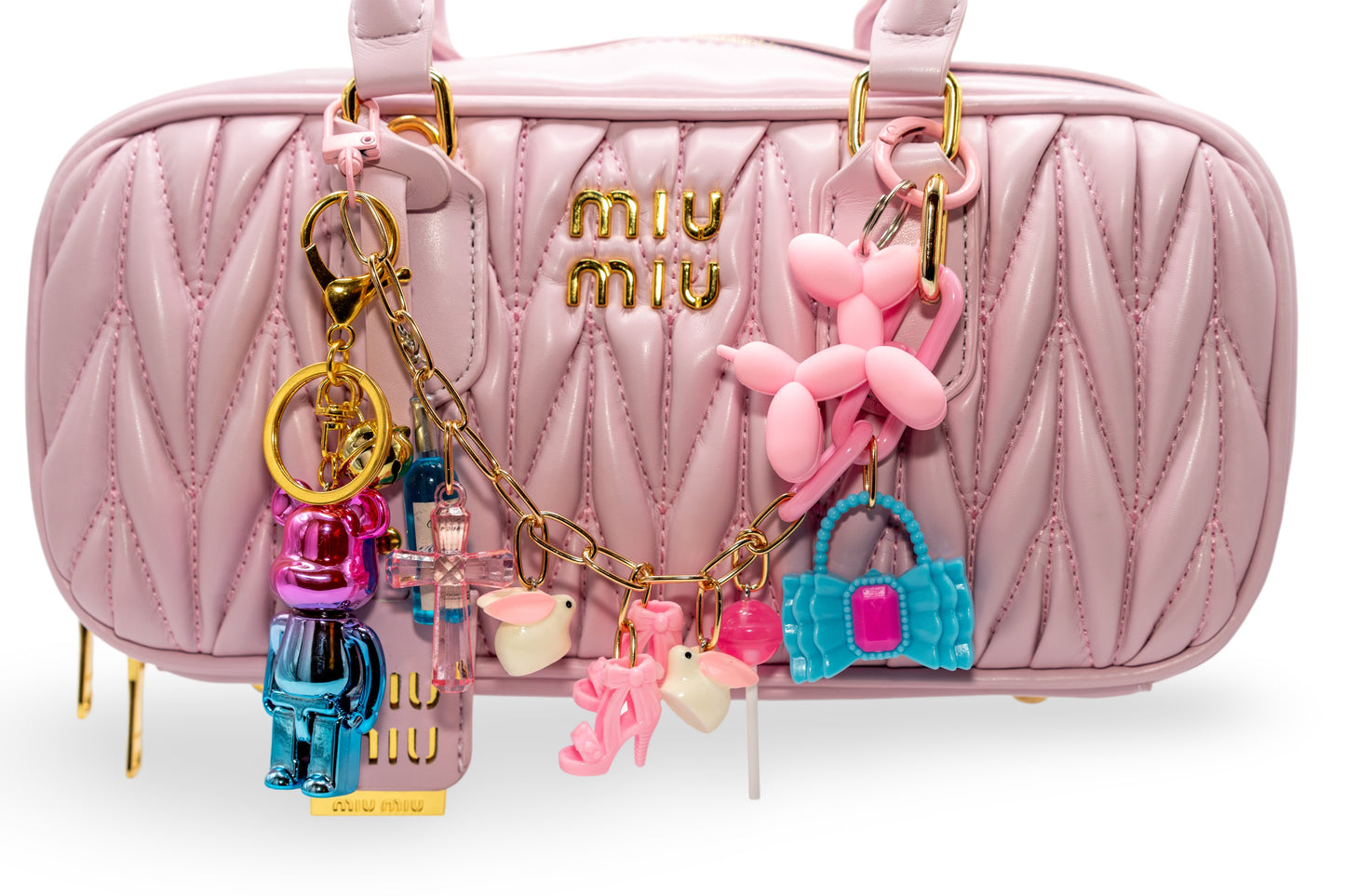 Custom Made Bag Chain Charms - Hike with Rabbits