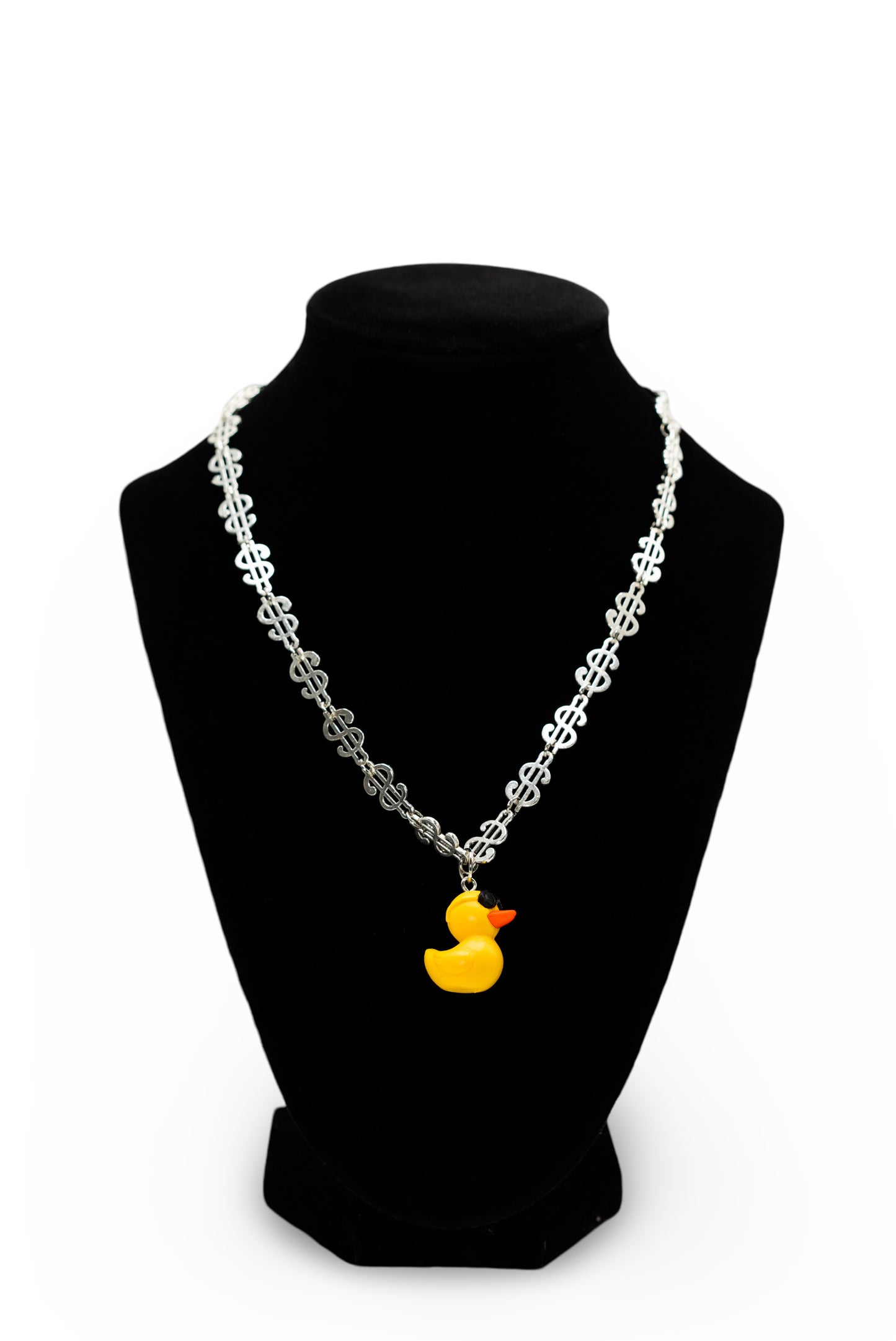 Necklace Silver $ Dollar Duck
