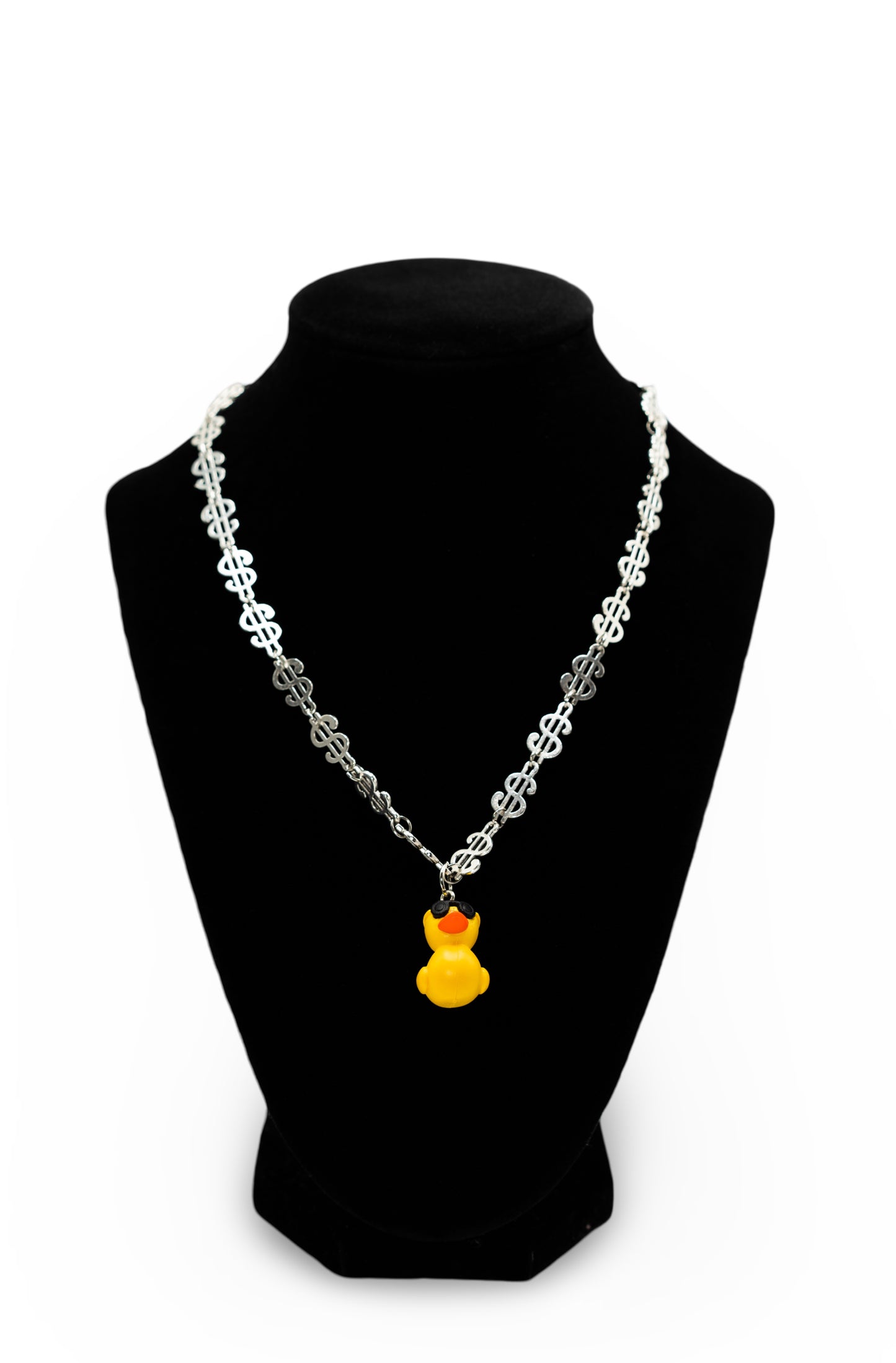 Necklace Silver $ Dollar Duck