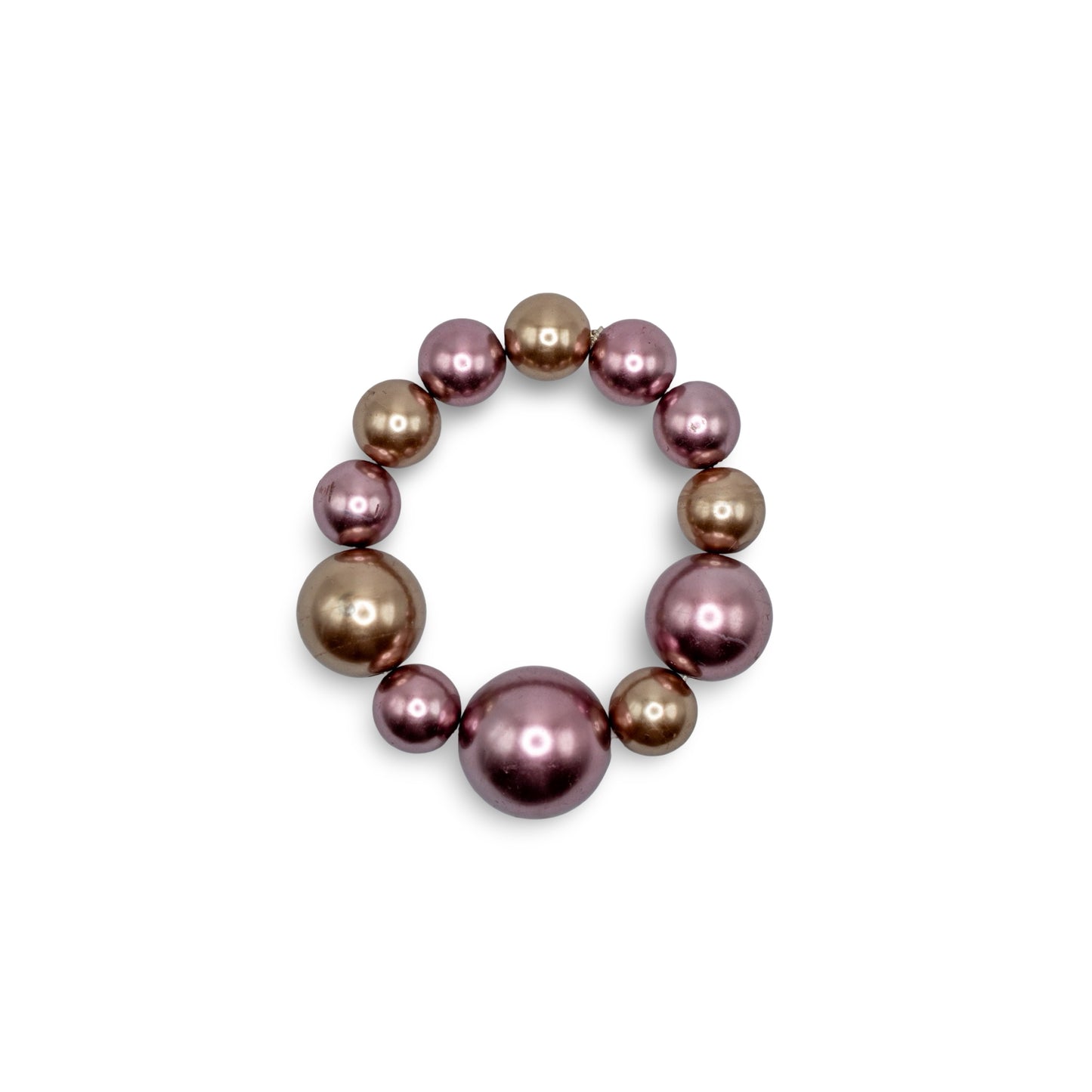 Pearl bracelet with multicolored beads