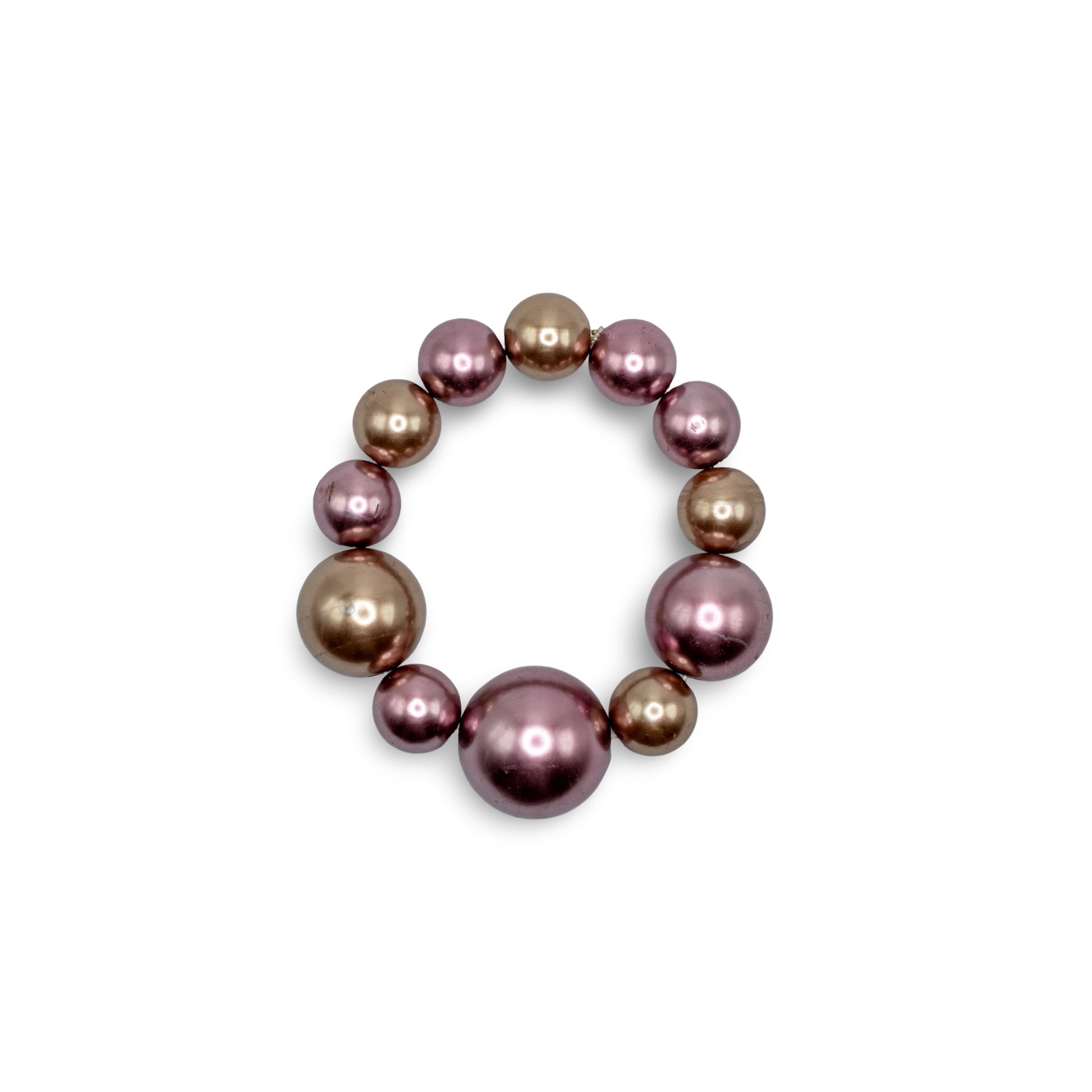 Pearl bracelet with multicolored beads
