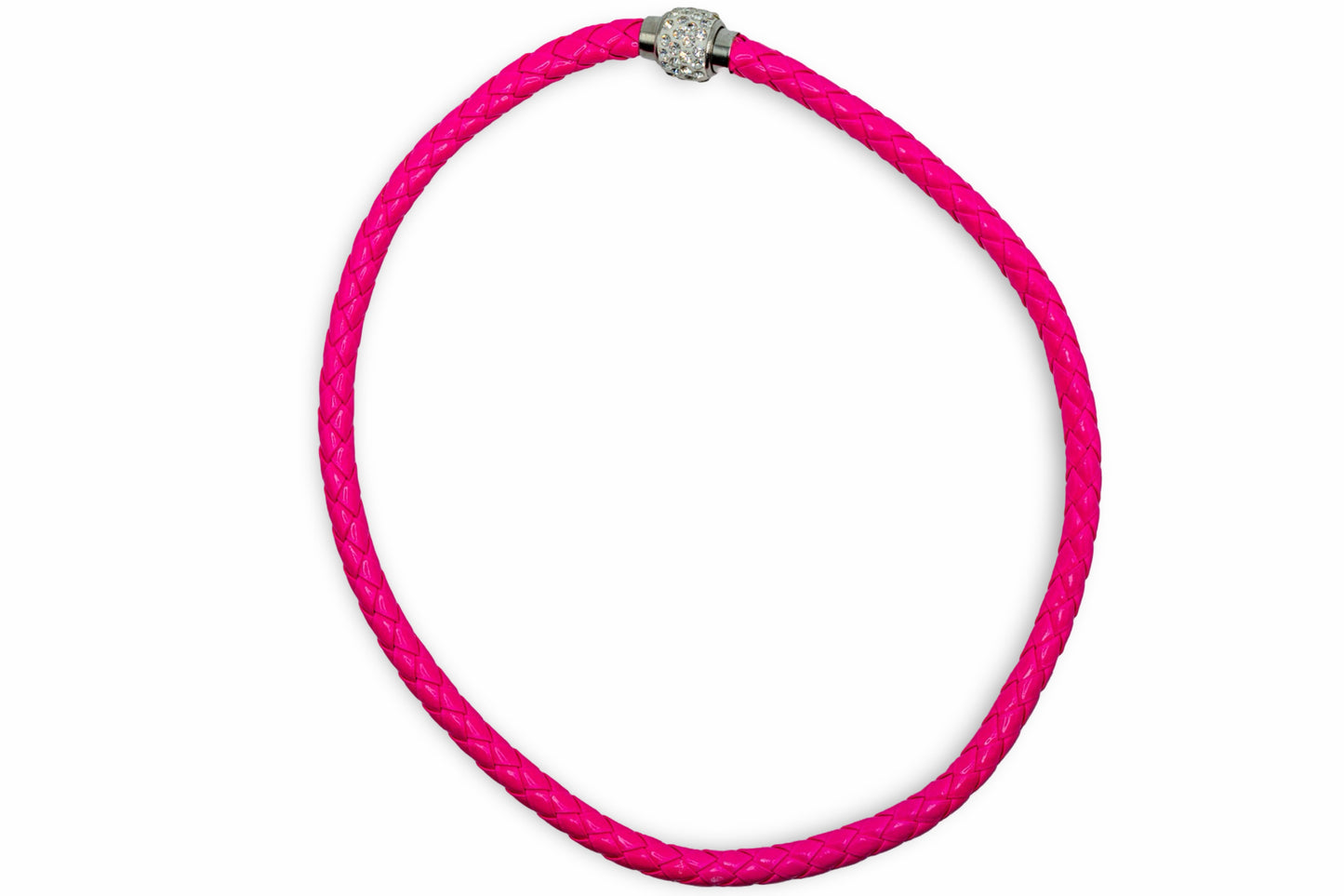 Pink necklace with a magnetic clasp