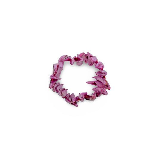 Pink stone bracelet pearls